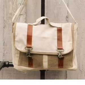 New canvas brief case tote by Chloe & lex